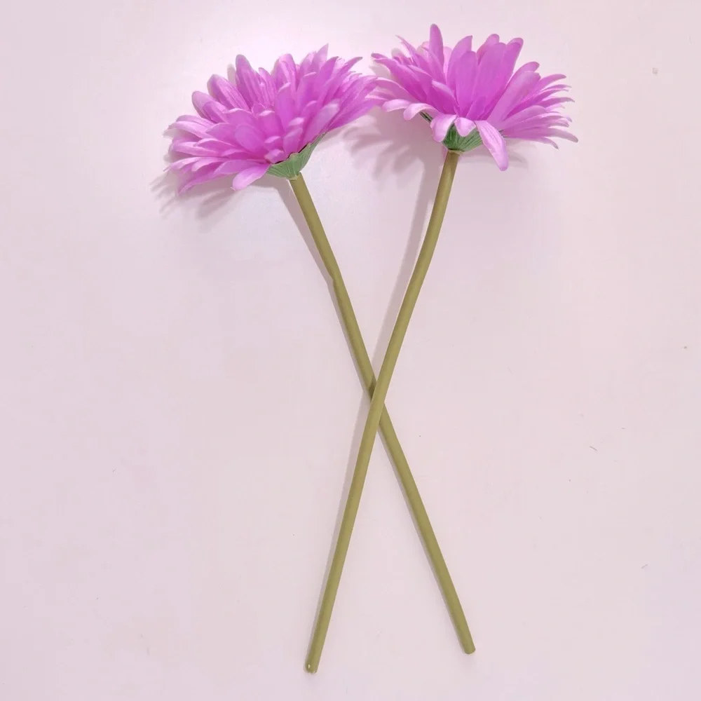 LIFELIKE Lavender Purple Gerber Daisy Flowers Floral Home Decor Arrangement